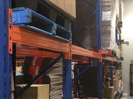 Food warehouse racking system