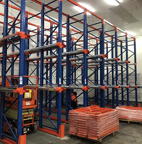 Meat processors racking system