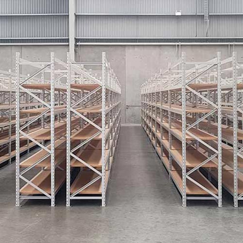 Longspan shelving retail showroom pallet racking solutions 500