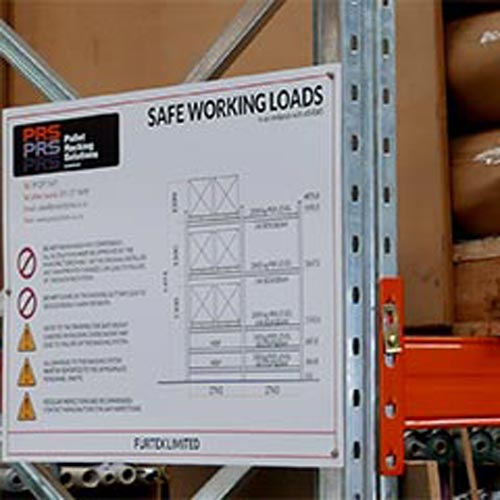 Pallet Racking Solutions Protectors And Safety Safe Working Loads Sign 500