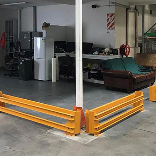 forklift barrier in warehouse 500